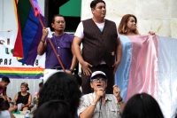 Viernes 22 de junio dl 2018. Tuxtla Gutiérrez. La marcha del Orgullo y la Dignidad de la Comunidad LGBTTTIQ en Chiapas se lleva realiza esta tarde en la avenida central de la capital de este estado del sureste de México.