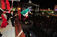Aspecto de las celebraciones de las festividades patrias en Tuxtla Gutiérrez.