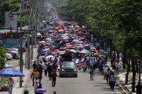 Sábado 10 de septiembre del 2016. Tuxtla Gutiérrez. La marcha de este día anuncia la continuación de las protestas y plantones dentro del Movimiento magisterial en Chiapas a pesar del reinicio de clases en el sureste de México.