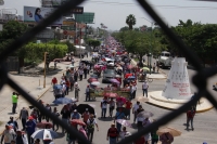 Sábado 10 de septiembre del 2016. Tuxtla Gutiérrez. La marcha de este día anuncia la continuación de las protestas y plantones dentro del Movimiento magisterial en Chiapas a pesar del reinicio de clases en el sureste de México.