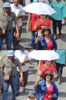 Martes 20 de noviembre del 2013. Tuxtla Gutiérrez.  Durante la manifestación en conmemorativa del día de la revolución, el movimiento magisterial realiza una marcha desde el crucero de La Pochota, con la singularidad que los contingentes juveniles protago