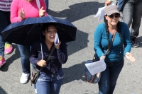 Martes 20 de noviembre del 2013. Tuxtla Gutiérrez.  Durante la manifestación en conmemorativa del día de la revolución, el movimiento magisterial realiza una marcha desde el crucero de La Pochota, con la singularidad que los contingentes juveniles protago