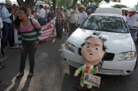 Lunes 11 de julio del 2016. Tuxtla Gutiérrez. Al inicio de la marcha del Movimiento Magisterial en contra de la Reforma Educativa en el poniente de la capital de Chiapas.
