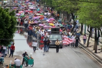 Miércoles 10 de junio del 2015. Tuxtla Gutiérrez. Aspectos de la marcha del movimiento magisterial de este día.