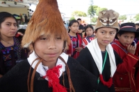 Sábado 29 de noviembre del 2014. Teopisca. Los jóvenes de Santo Tomas Oxchuc interpretan las danzas tradicionales de su comunidad durante la realización del Festival Maya-Zoque-Chiapaneca el cual es organizado por el CELALI con la participación de más de 