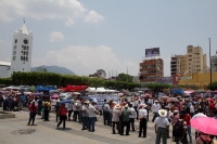 Domingo 15 de mayo del 2016. Tuxtla Gutiérrez. La marcha del movimiento magisterial al inicio del paro nacional en Chiapas.