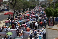 Domingo 15 de mayo del 2016. Tuxtla Gutiérrez. La marcha del movimiento magisterial al inicio del paro nacional en Chiapas.