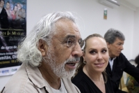 Miércoles 25 de marzo del 2015. Comitan de Domínguez. Rafael Inclan durante la noche de la presentación de la obra de teatro dirigida por Manuel González Gil Made in México, Otra Historia de Amor, esta noche en el Auditorio Belisario Domínguez.