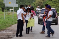 Martes 8 de octubre del 2013. El movimiento magisterial suma la toma de escuelas en diferentes partes del estado con lo que esta mañana permanecen cerrados los Cetis, Cobach y Conalep en varios municipios de la entidad