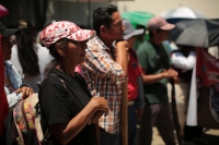 20230811. Tuxtla. Militantes del MOCRI se manifiestan esta maÃ±ana en las instalaciones de la Judicatura Federal en Chiapas a 6 aÃ±os del asesinato del lider AJP