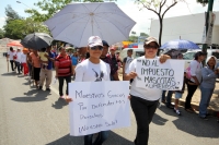 Jueves 26 de septiembre del 2013. Tuxtla Gutiérrez. Militantes de las diferentes agrupaciones regionales del MOCRI marchan desde la Fuente de la Diana hacia el centro de la capital de Chiapas.