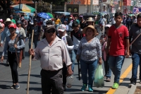 Lunes 19 de febrero del 2018. Tuxtla Gutiérrez. Manifestación del MOCRI CNPA EZ en la principal avenida de la ciudad este medio dí­a.