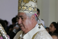 Domingo 2 de enero. Monseñor Rogelio Cabrera, arzobispo de Tuxtla Gutiérrez durante la homilía de este primer domingo del año.