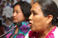 Jueves 14 de mayo del 2015. Tuxtla Gutiérrez. Las mujeres indígenas presentan ante el INE y a los candidatos de las regiones de los altos, sierra, frontera y norte a escuchar las propuestas por los derechos y participación de género en el proceso electora