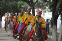 Sábado 8 de agosto del 2015. Chiapa de Corzo. Los Alférez y Naguares recorren las calles de la comunidad ribereña y culminan en recorrido en la representación de las batallas y luchas de las comunidades indígenas de la depresión central de Chiapas durante