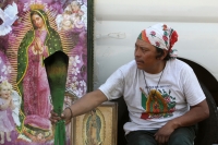 Domingo 11 de diciembre del 2016. Chiapa de Corzo. Los peregrinos recorren las carreteras chiapanecas para visitar las diferentes ermitas para venerar a la virgen de Guadalupe