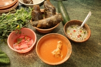 Sábado 21 de febrero del 2015. Tuxtla Gutiérrez. Ninguijuti y tamales de cuchunuc. El Ninguijuti es una de las pocas comidas prehispánicas que aún son preparadas por algunas familias de conservan sus costumbres la región indígena zoque en Chiapas.  Doña C