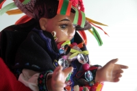 Viernes 29 de diciembre del 2019. Tuxtla Gutiérrez. Las imágenes del nacimiento navideño son vestidas con trajes tí­picos de las comunidades indí­genas de Chiapas según las costumbres locales de las familias de este estado del sureste de México como 