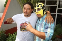 Miércoles 10 de julio del 2013. Tuxtla Gutiérrez. Los luchadores de la empresa Nueva Era anuncian en conferencia de prensa la próxima función de Lucha Libre en Chiapas.