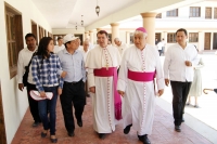 El Nuncio Apostólico Christophe Pierre durante su segundo día de actividades en la ciudad de Tuxtla Gutiérrez.