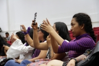 Domingo 3 de marzo del 2019. Tuxtla Gutiérrez. Grupos de mujeres feministas en la sesión extraordinaria del congreso de Chiapas donde se aprueba por unanimidad los temas referentes a la Guardia Nacional y la penalización de los delitos sexuales-digitales