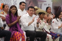 Miércoles 27 de enero del 2016. San Cristóbal de las Casas. Miguel Ángel Osorio Chong, Secretario de gobernación de México, durante su visita al estado de Chiapas durante la firma del Convenio para Garantizar los Derechos a la Identidad de la Población In