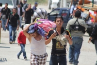 Jueves 16 de marzo del 2017. Varias familias son desalojadas del fraccionamiento Monte Ararat ubicado en el poniente sur durante esta mañana
