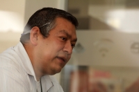 Lunes 2 de marzo  del 2015. Tuxtla Gutiérrez. Fray Blas Alvarado Jiménez, párroco de  San Dionisio y coordinador regional Chiapas-Tabasco de la Liga mexicana para la defensa de los Derechos Humanos (LIMEDDH- Coordinación Chiapas y Tabasco), habla sobre la