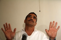 Martes 4 de agosto del 2015. Tuxtla Gutiérrez. Paco Rojas Toledo, ex candidato del PAN a la presidencia de la capital del estado de Chiapas, habla en conferencia de prensa sobre la demanda que le interpondrán los partidos Verde y PRI y afirma que no se am