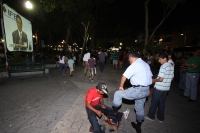 Domingo 6 de mayo del 2012. Pantallas de video son instaladas por el PAN en el parque de la juventud y del PRD en el parque de la Marimba para que sea observado el debate entre los candidatos presidenciables esta noche.