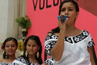 Lunes 11 de julio. Jóvenes copainaltecos realizan la presentación de las danzas tradicionales de la comunidad durante el evento de Patrimonito 2011 organizado por el Comité Raíces de mi Pueblo y el comité del Servicio Voluntario Internacional de la Unesco