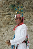 Lunes 11 de julio. Jóvenes copainaltecos realizan la presentación de las danzas tradicionales de la comunidad durante el evento de Patrimonito 2011 organizado por el Comité Raíces de mi Pueblo y el comité del Servicio Voluntario Internacional de la Unesco