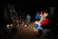 Jueves 12 de diciembre del 2013. Chiapa de corzo. Los peregrinos de San Cristóbal de las Casas pernoctan por última vez en la ciudad de la Ribera del Grijalva antes de regresar a la región de Los Altos esta madrugada.