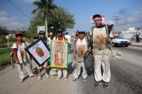 Jueves 8 de diciembre del 2016. Tuxtla Gutiérrez. Los diferentes grupos de peregrinos entrando a la ciudad.