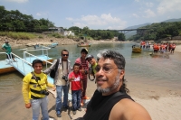 Lunes 3 de agosto del 2015. Chiapa de Corzo. Aspectos de los playones que se han formado por el control fluvial que CFE realiza en las aguas del rio Grijalva.