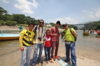 Lunes 3 de agosto del 2015. Chiapa de Corzo. Aspectos de los playones que se han formado por el control fluvial que CFE realiza en las aguas del rio Grijalva.