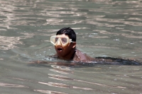 Lunes 3 de agosto del 2015. Chiapa de Corzo. Aspectos de los playones que se han formado por el control fluvial que CFE realiza en las aguas del rio Grijalva.