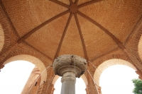 Martes 29 de marzo del 2016. Chiapa de Corzo. Horario de Verano; El camino del sol en la arquitectura chiapaneca. La estructura de la Fuente Mudejar de Chiapa de Corzo acompaña el paso del sol en los diferentes puntos altos de sus torreones y cúpula marca