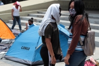 Jueves 21 de mayo del 2020. Tuxtla Gutiérrez. Regresan las manifestaciones a la plaza central de la ciudad