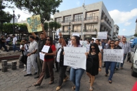 Lunes 3 de agosto del 2015. Chiapa de Corzo. Periodistas de Chiapas en marcha por el asesinato del fotoperiodista Rubén y 4 mujeres en un departamento de la col Narvarte en el DF.