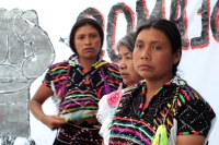 Jueves 18 de julio del 2019. Tuxtla Gutiérrez. Organziaciones de DDH y las familias de los presos indígenas se manifiestan este medio día en la Plaza Central