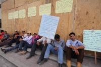 Lunes 7 de noviembre. Colonos de los Mezcalapas protestan en Tuxtla.