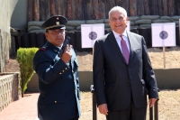 Domingo 19 de febrero del 2017. Berriozábal, Chiapas. Elementos castrenses durante las Celebraciones del CIV aniversario de la creación del ejército Mexicano en las instalaciones del Campo Militar 31-C El Sabino. En la imagen Raciel López Salazar, procura