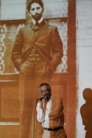 Ramón Córdoba, editor de Libros Alfagüara, durante su presentación en el auditorio del Centro cultural Jaime Sabines de Tuxtla Gutiérrez, durante el Día del Libro y el Derecho de Autor.
