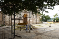 Lunes 15 de agosto del 2016. Tuxtla Gutiérrez. Continua la segunda parte de la reconstrucción de la iglesia de San Sebastián en Chiapa de Corzo.