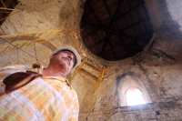 Martes 29 de noviembre del 2016. Chiapa de Corzo. El templo de San Sebastián construido en el siglo XVII revela su importancia durante el proceso histórico de esta ciudad y del estado de Chiapas durante su rehabilitación la cual se encuentra en su segunda