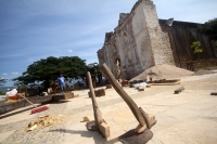 Martes 29 de noviembre del 2016. Chiapa de Corzo. El templo de San Sebastián construido en el siglo XVII revela su importancia durante el proceso histórico de esta ciudad y del estado de Chiapas durante su rehabilitación la cual se encuentra en su segunda