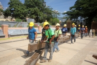 Martes 29 de noviembre del 2016. Chiapa de Corzo. El templo de San Sebastián construido en el siglo XVII revela su importancia durante el proceso histórico de esta ciudad y del estado de Chiapas durante su rehabilitación la cual se encuentra en su segunda
