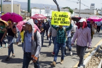 Viernes 1 de marzo del 2019. Tuxtla Gutiérrez. Aspectos de la marcha magisterial esta mañana donde los maestros protestan por la política educativa de AMLO y exigiendo la renuncia de la Secretaria de Educación en Chiapas.