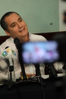 Viernes 27 de enero del 2017. Tuxtla Gutiérrez. El Dr. Francisco Ortega Farrera, Secretario de Salud en Chiapas habla en conferencia de prensa de las acciones que la administración estatal está estableciendo para reactivar el abasto de insumos medicinales